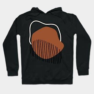 Minimal Modern  Abstract Shape  Warm Tones  Design Hoodie